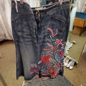 Roberto Cavalli Denim Skirt